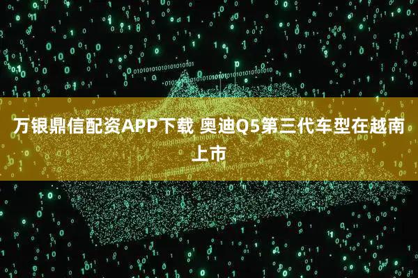 万银鼎信配资APP下载 奥迪Q5第三代车型在越南上市